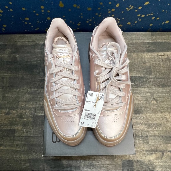 NWT Reebok CARDI B CLUB C ROSE GOLD SHOES 8.5 - Picture 7 of 8